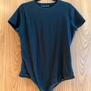 Abercrombie Short Sleeve Cotton Blend Seamless Bodysuit